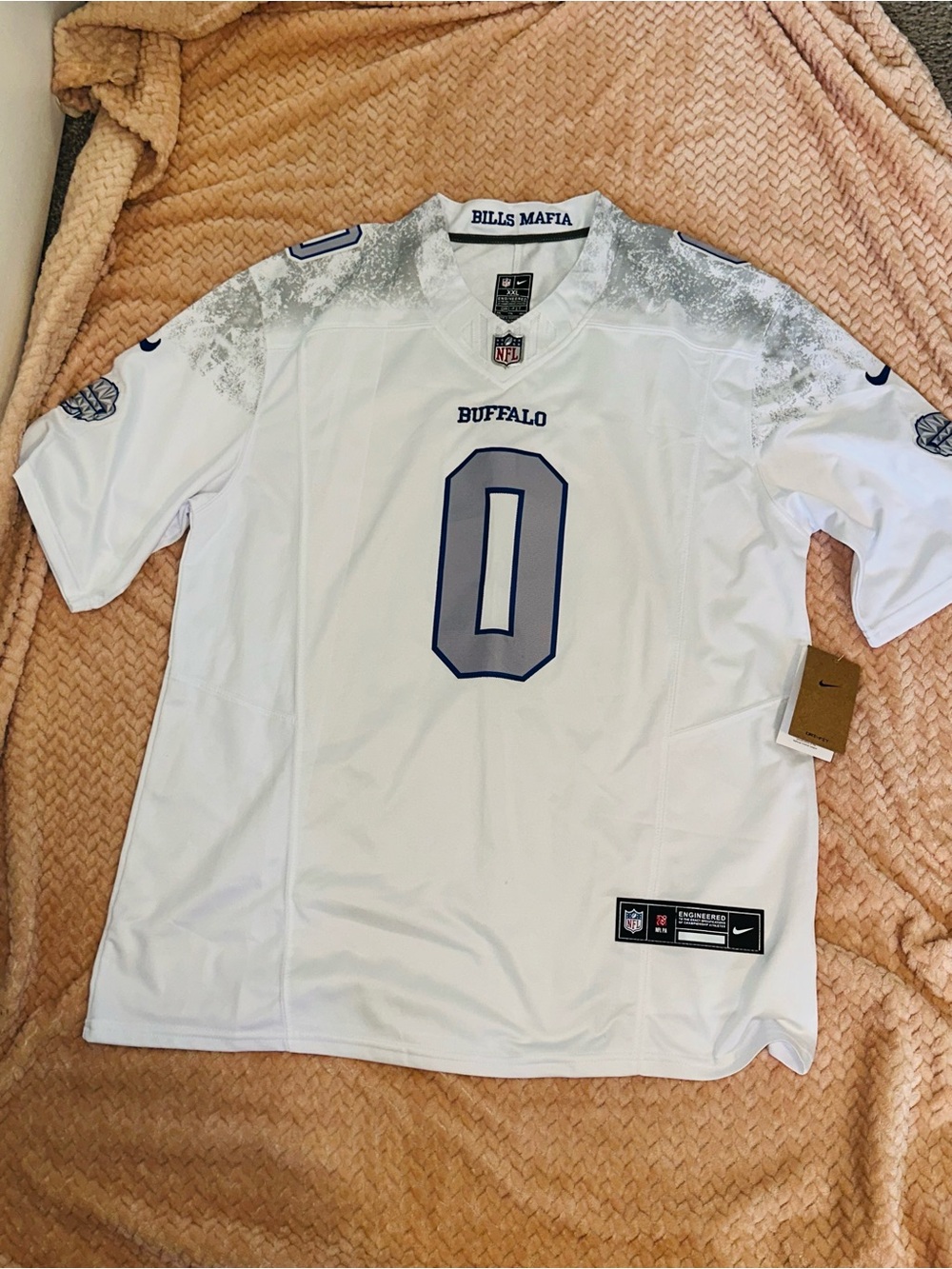 Nike Buffalo White Football Jersey - Men's